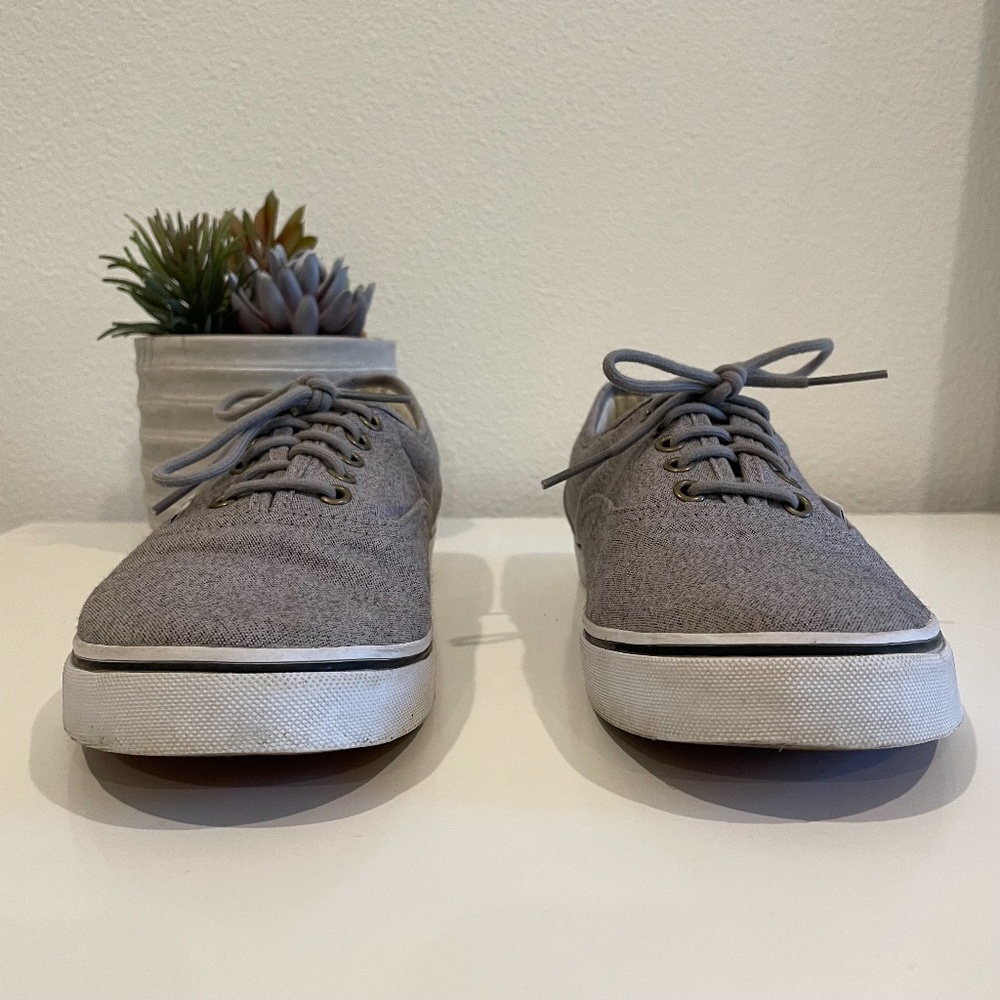 EUC Van's Canvas Atwood Classic Low Grey/Black Canvas Shoes - Picture 3 of 9